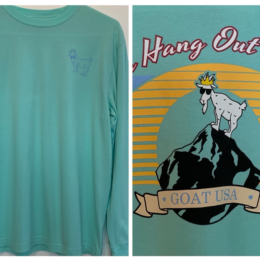 GOAT USA Aqua Green Long Sleeve Tee